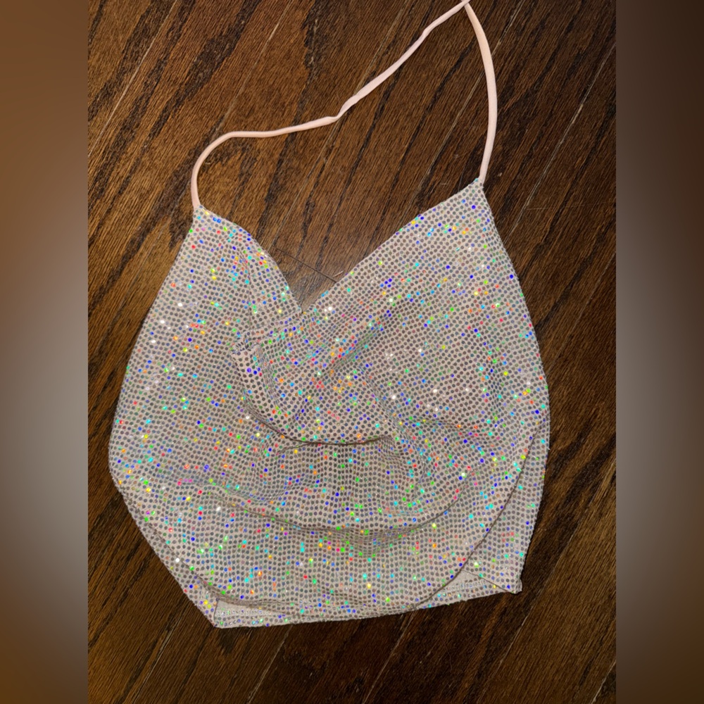 Sequin halter top